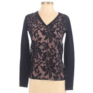 Saks Fifth Ave Lace Panel Front Cashmere Sweater