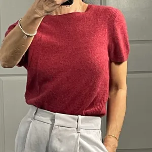 Saks Fifth Avenue 100% Cashmere Short Sleeves Sweater size XS