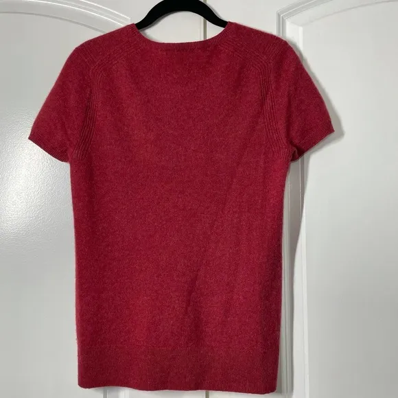 Saks Fifth Avenue 100% Cashmere Short Sleeves Sweater size XS