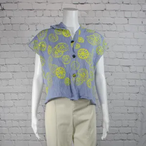 SALE! V-Cardy Vest in Capri-Citrus by Paper Temples