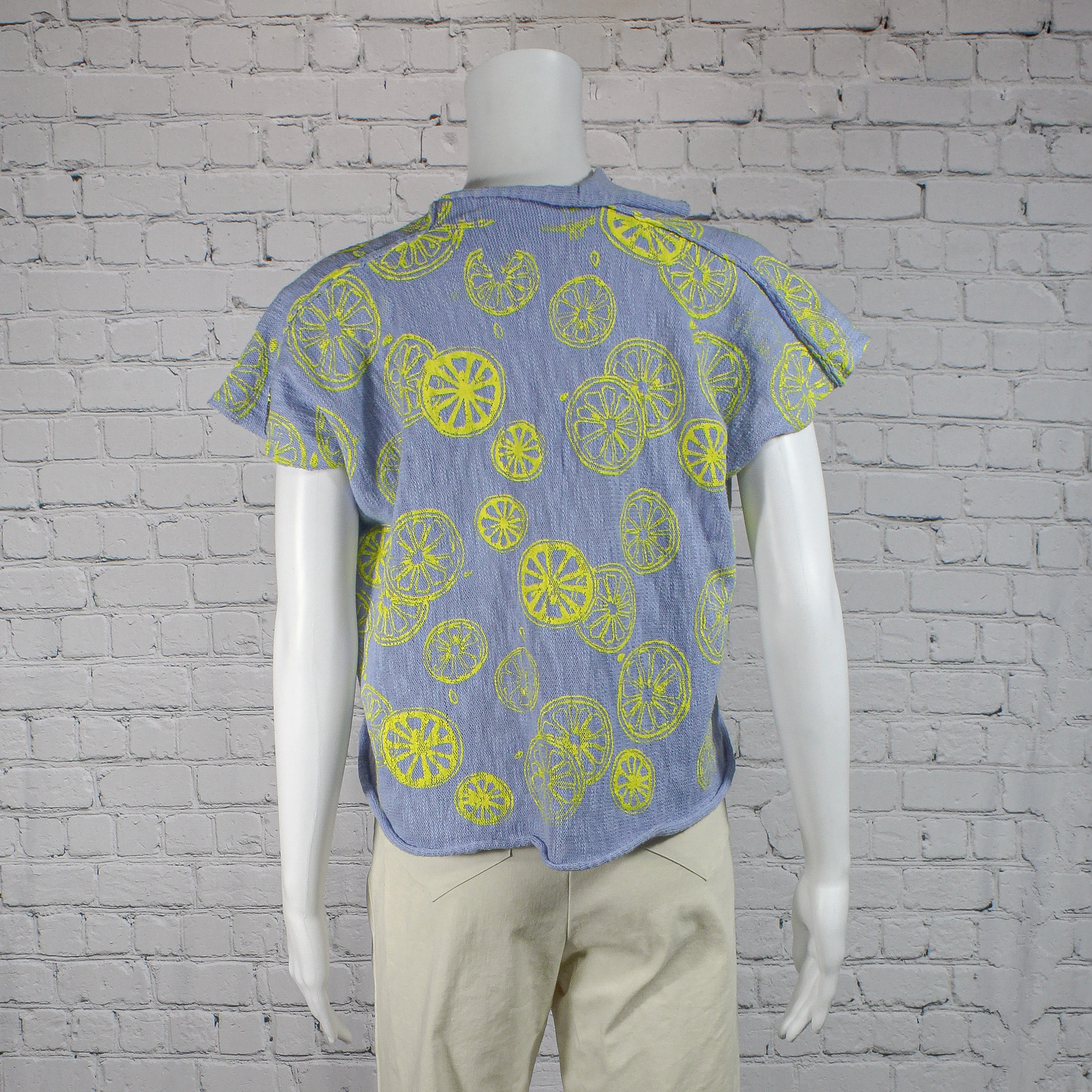 SALE! V-Cardy Vest in Capri-Citrus by Paper Temples