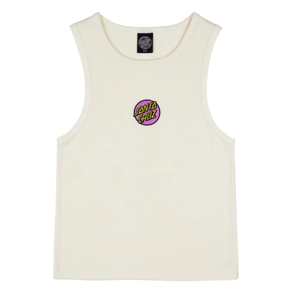 Santa Cruz Womens Vest Other Dot Emb Tank - Off White