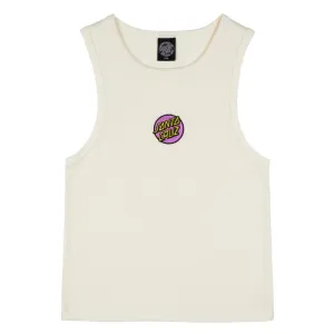Santa Cruz Womens Vest Other Dot Emb Tank - Off White