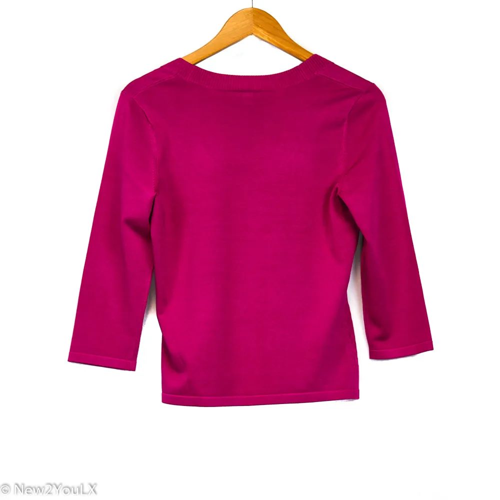 Scoop Neck Knit 3/4 Sweater (Ann Taylor)