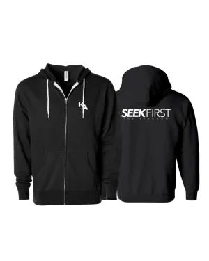 Seek First Full Zip Hoodie Black