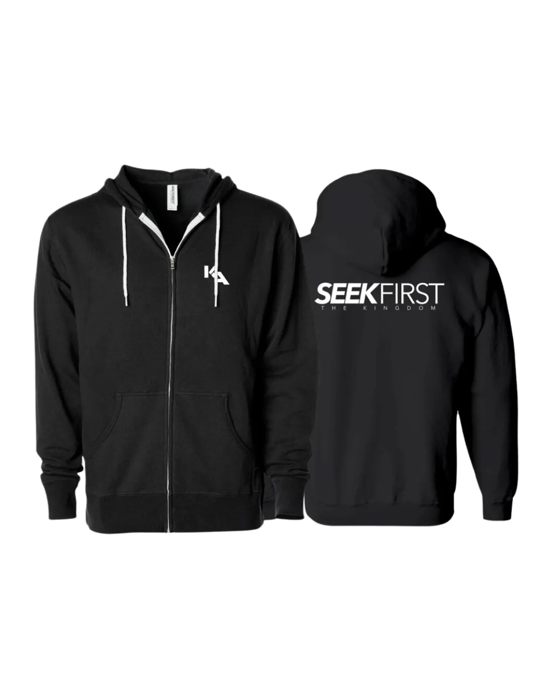 Seek First Full Zip Hoodie Black