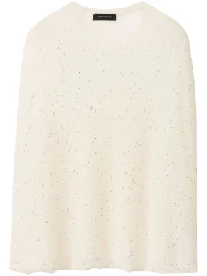 Sequined wool blend cape