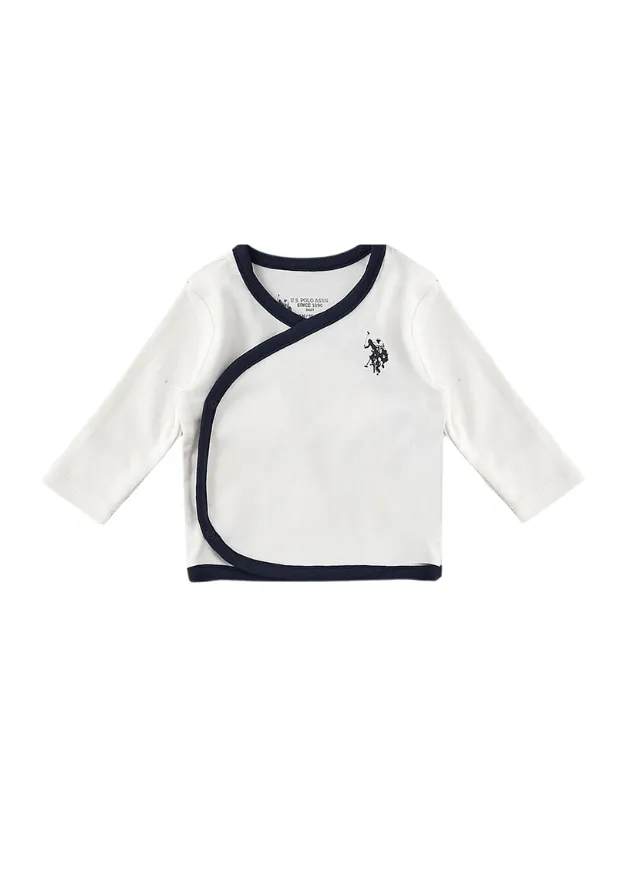 Set 5 Piese Nou-Nascuti, Crem cu Imprimeu Stele Cazatoare pentru Baietei USB1416 Us Polo Assn