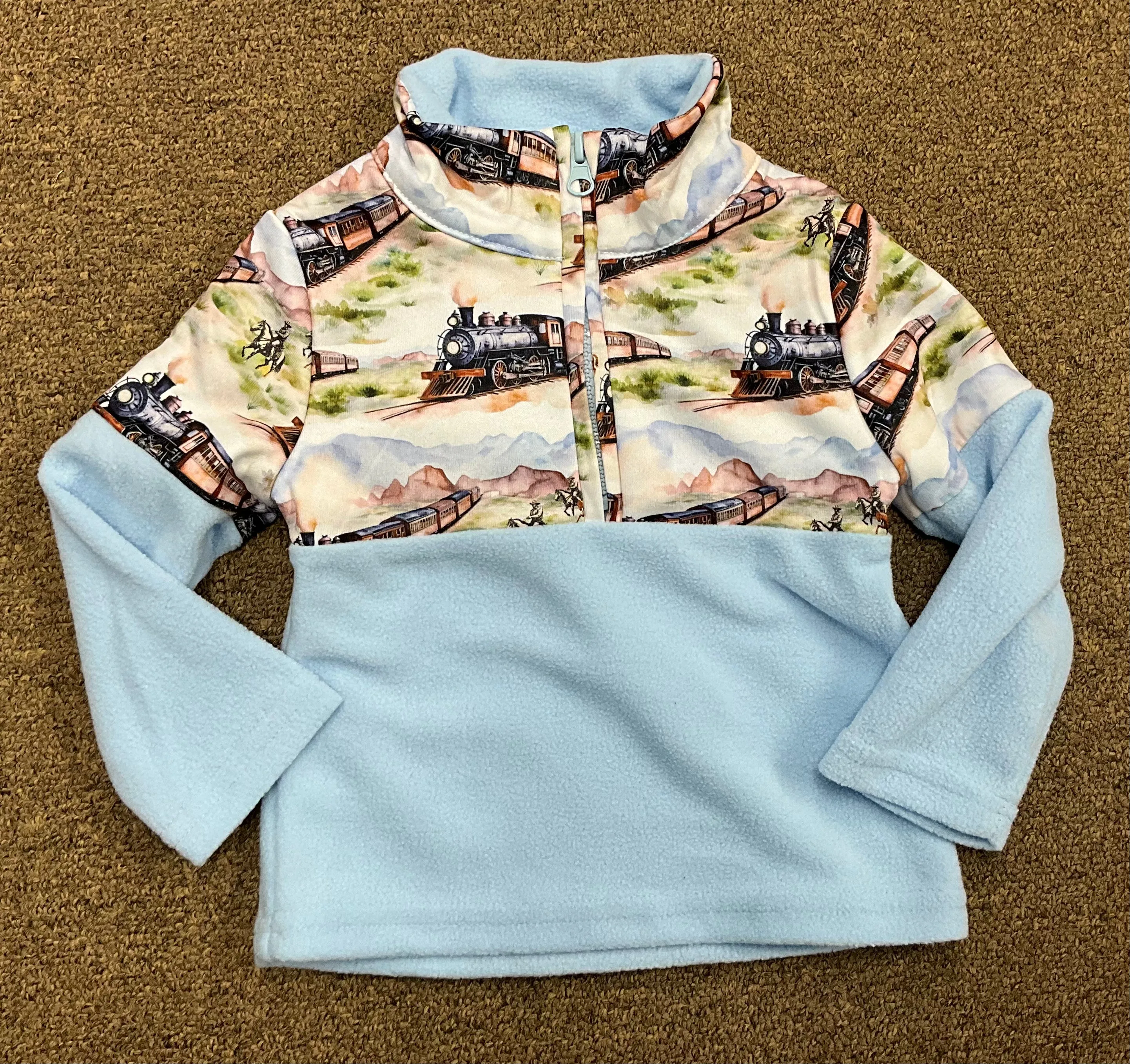 Shea Baby Boys Long Sleeve Fleece Zip Up Train SBZU21