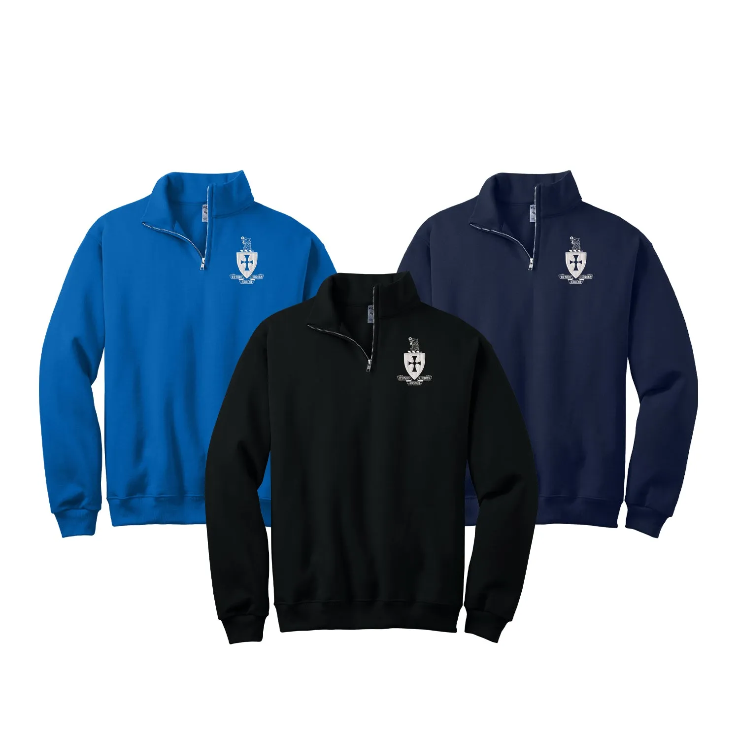 Sigma Chi Quarter Zip Sweatshirt - Coat of Arms
