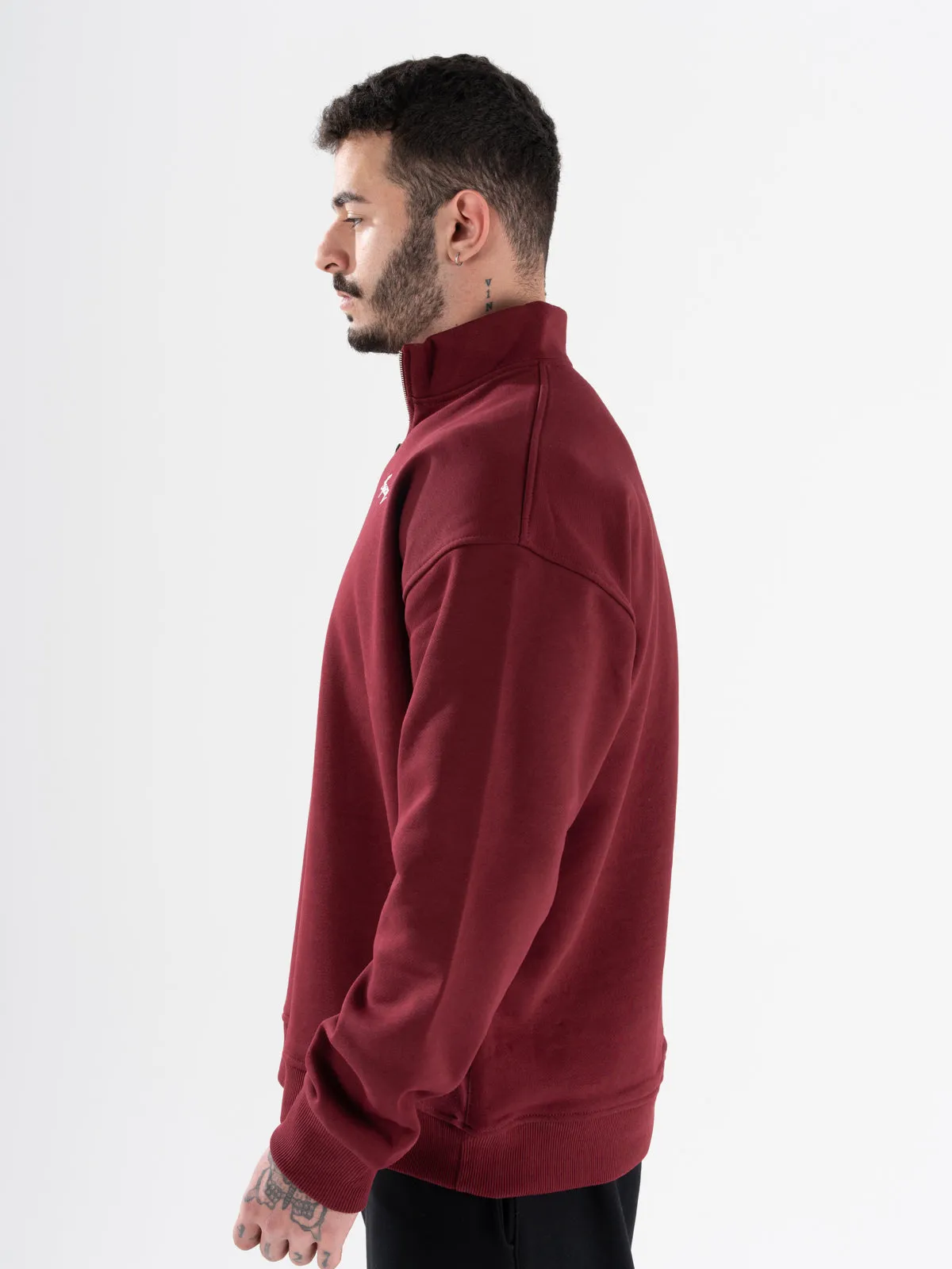 Signature Zip Up Semi Sweatshirt