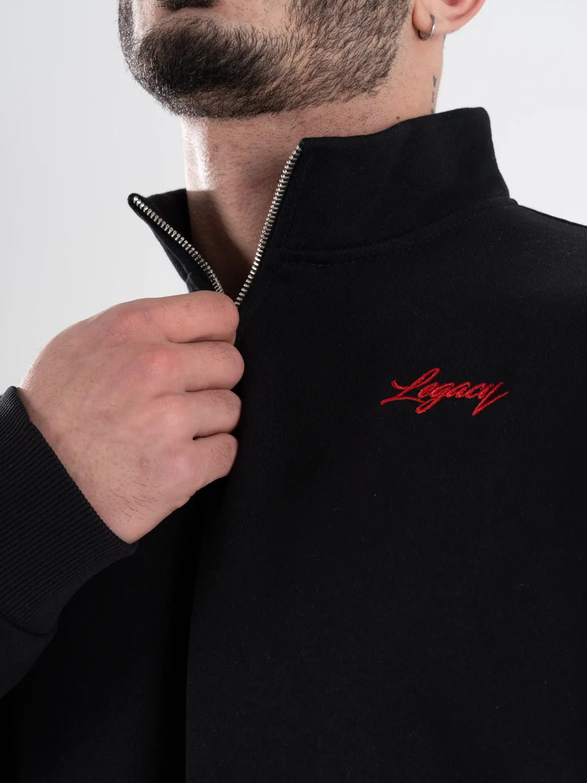 Signature Zip Up Semi Sweatshirt
