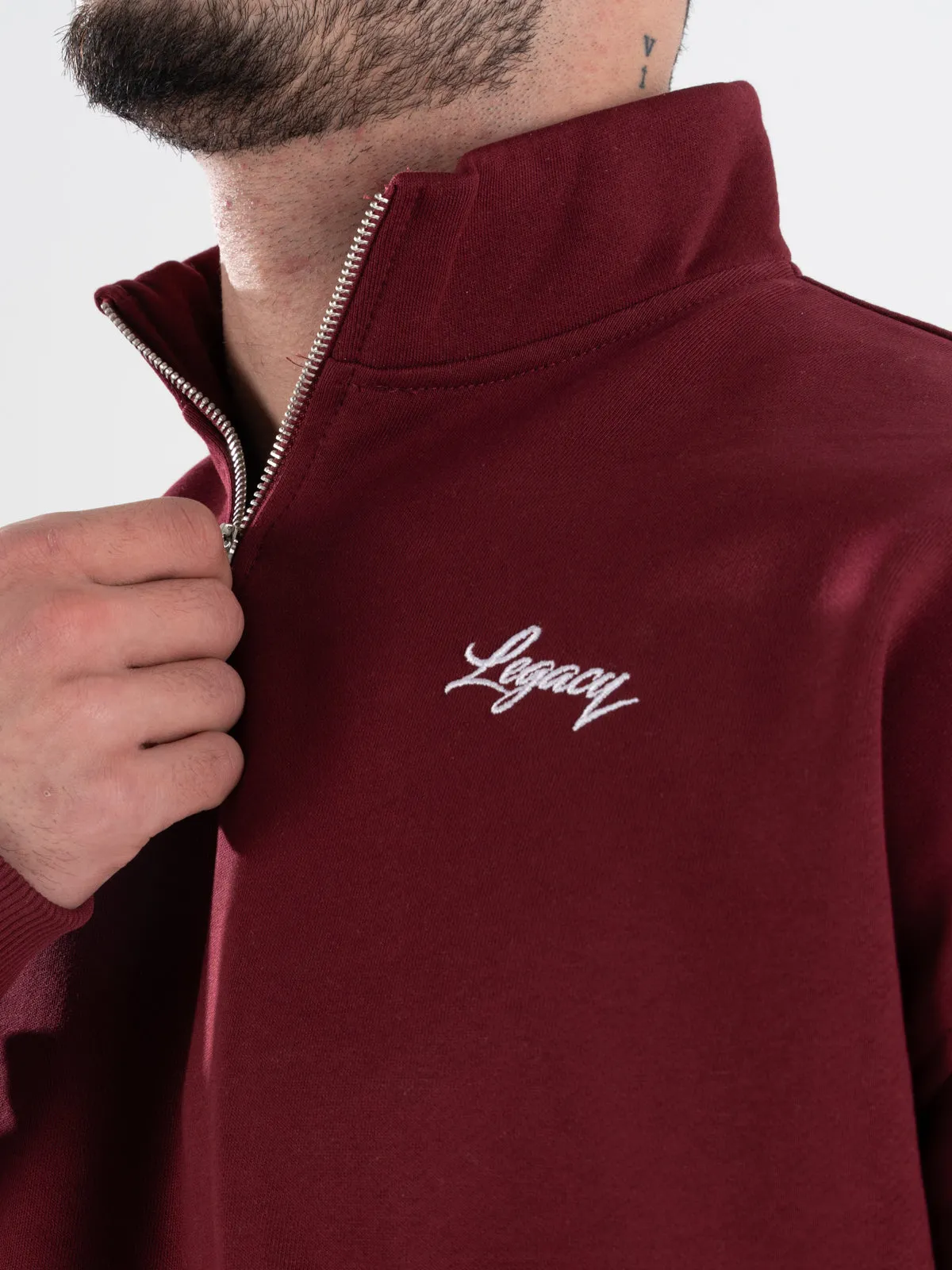Signature Zip Up Semi Sweatshirt