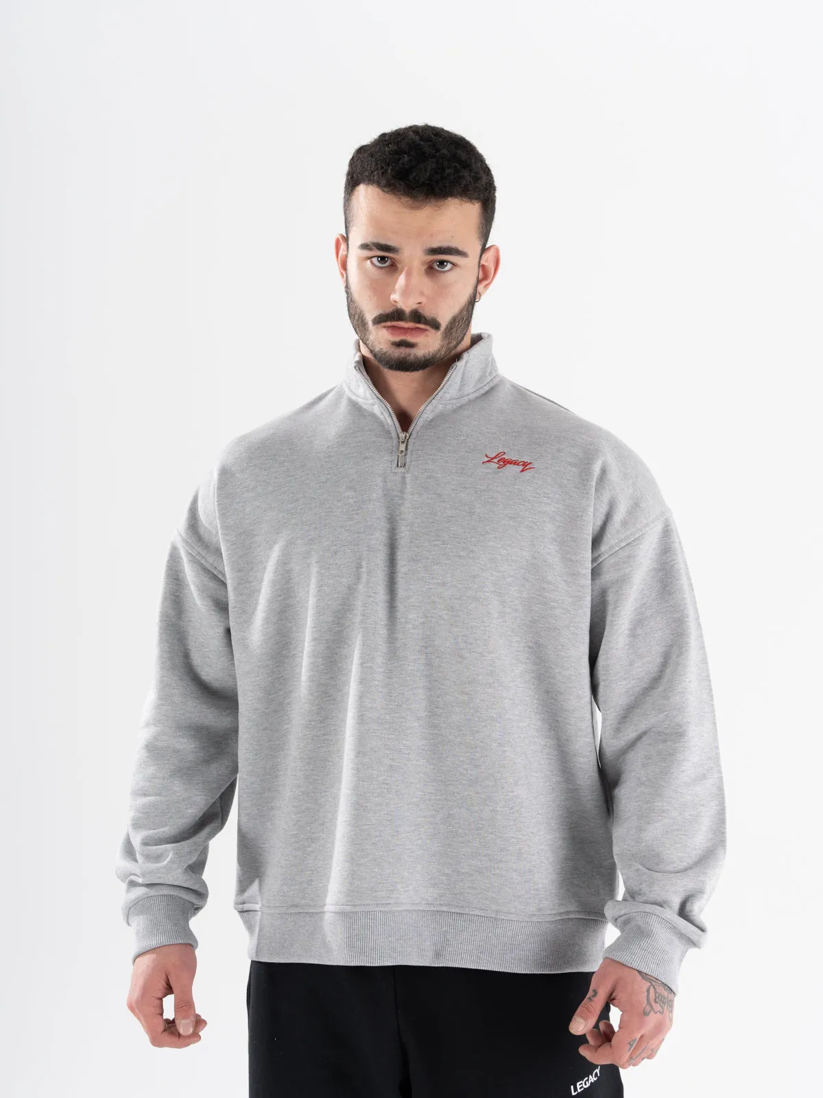 Signature Zip Up Semi Sweatshirt