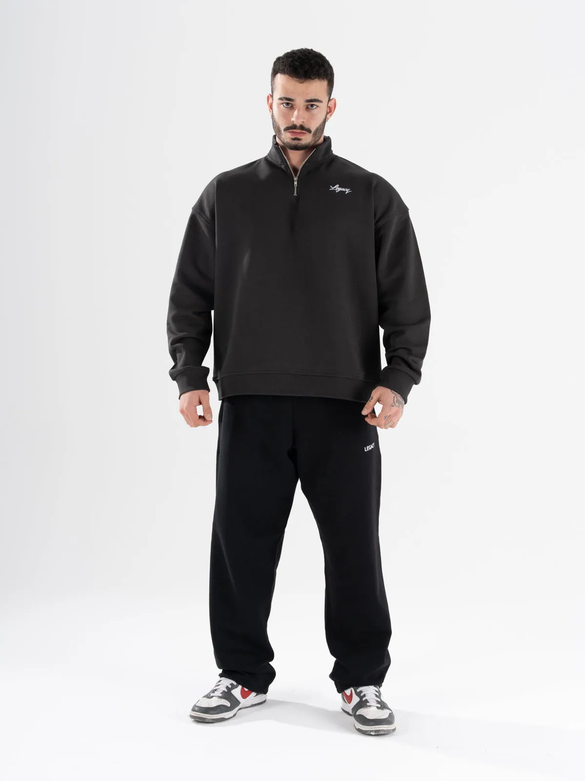 Signature Zip Up Semi Sweatshirt