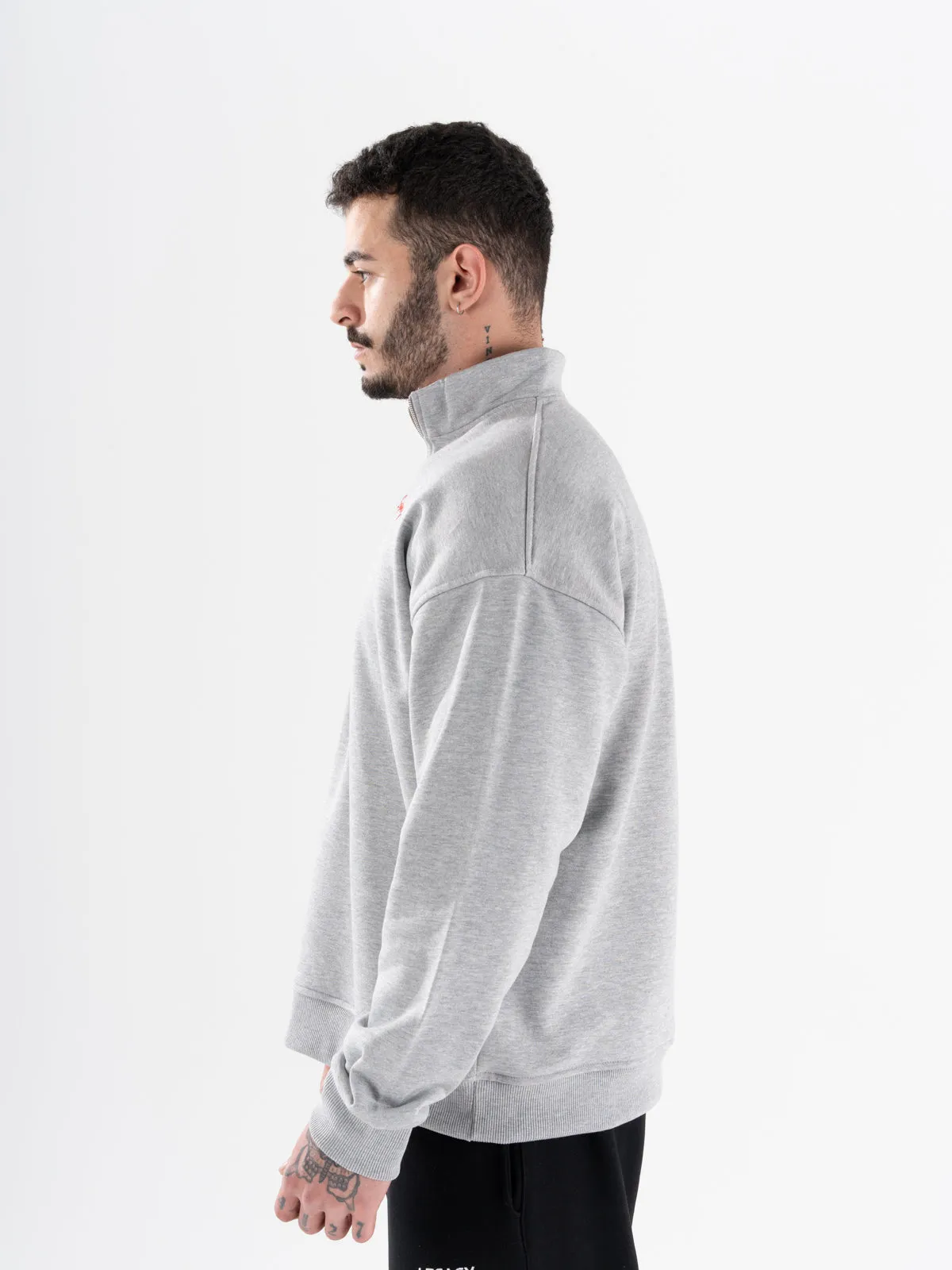 Signature Zip Up Semi Sweatshirt