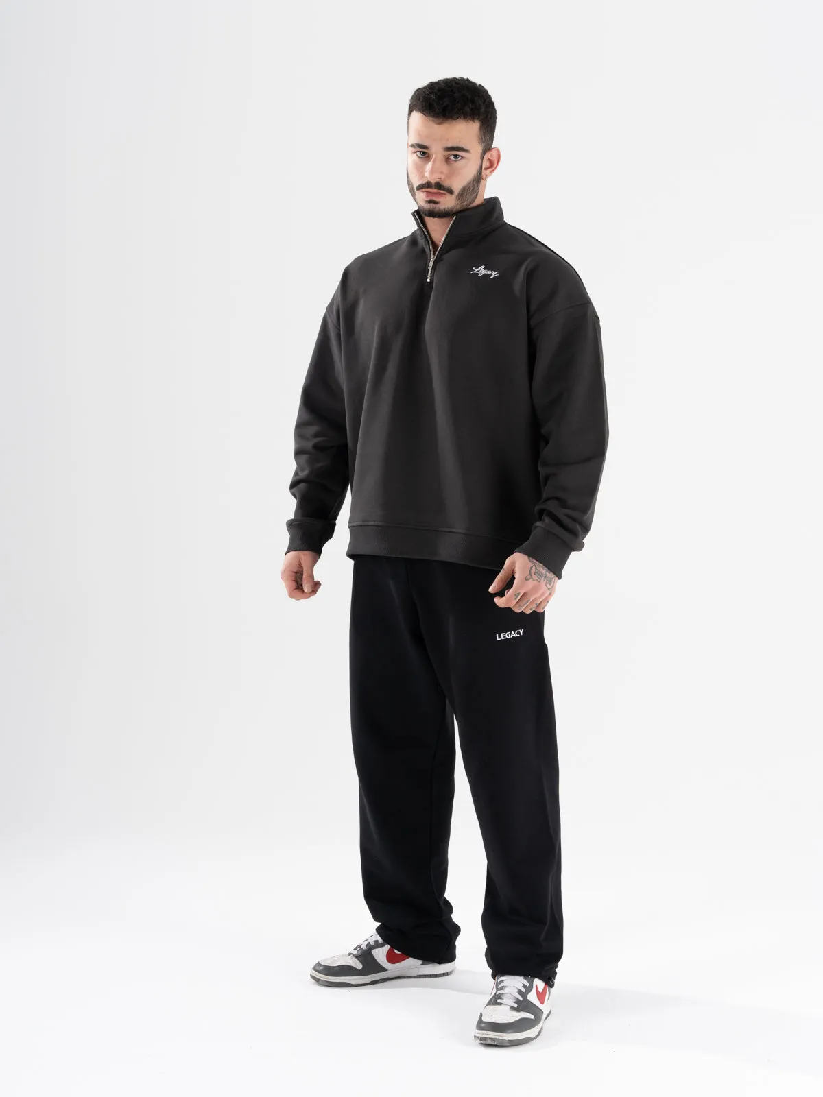 Signature Zip Up Semi Sweatshirt
