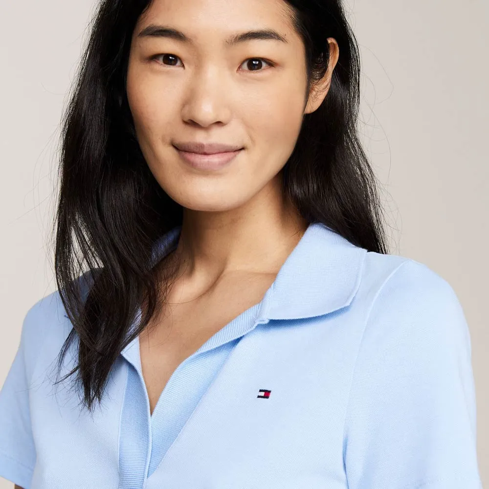 Slim Polo Dress - Blue