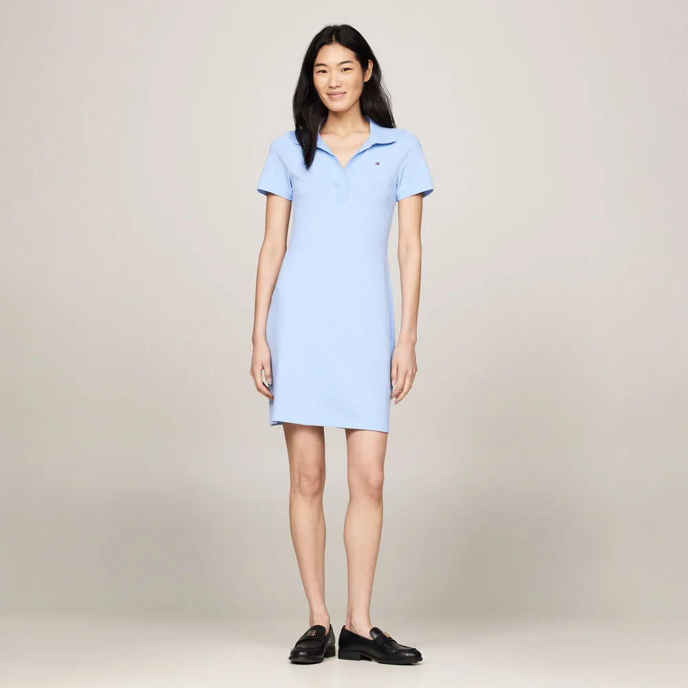 Slim Polo Dress - Blue