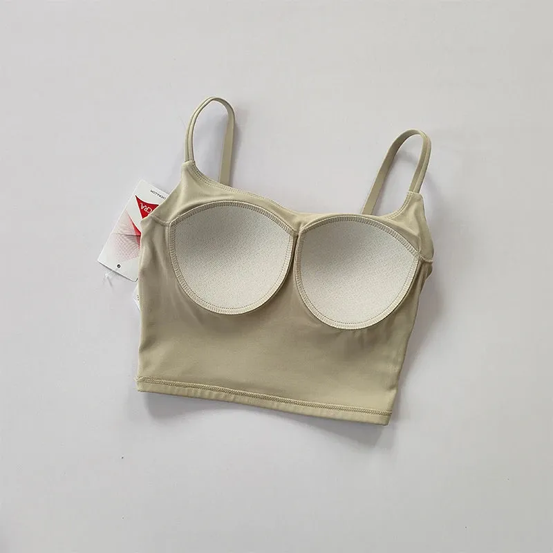 Small Sling Vest Integrated Sports Bra for Women