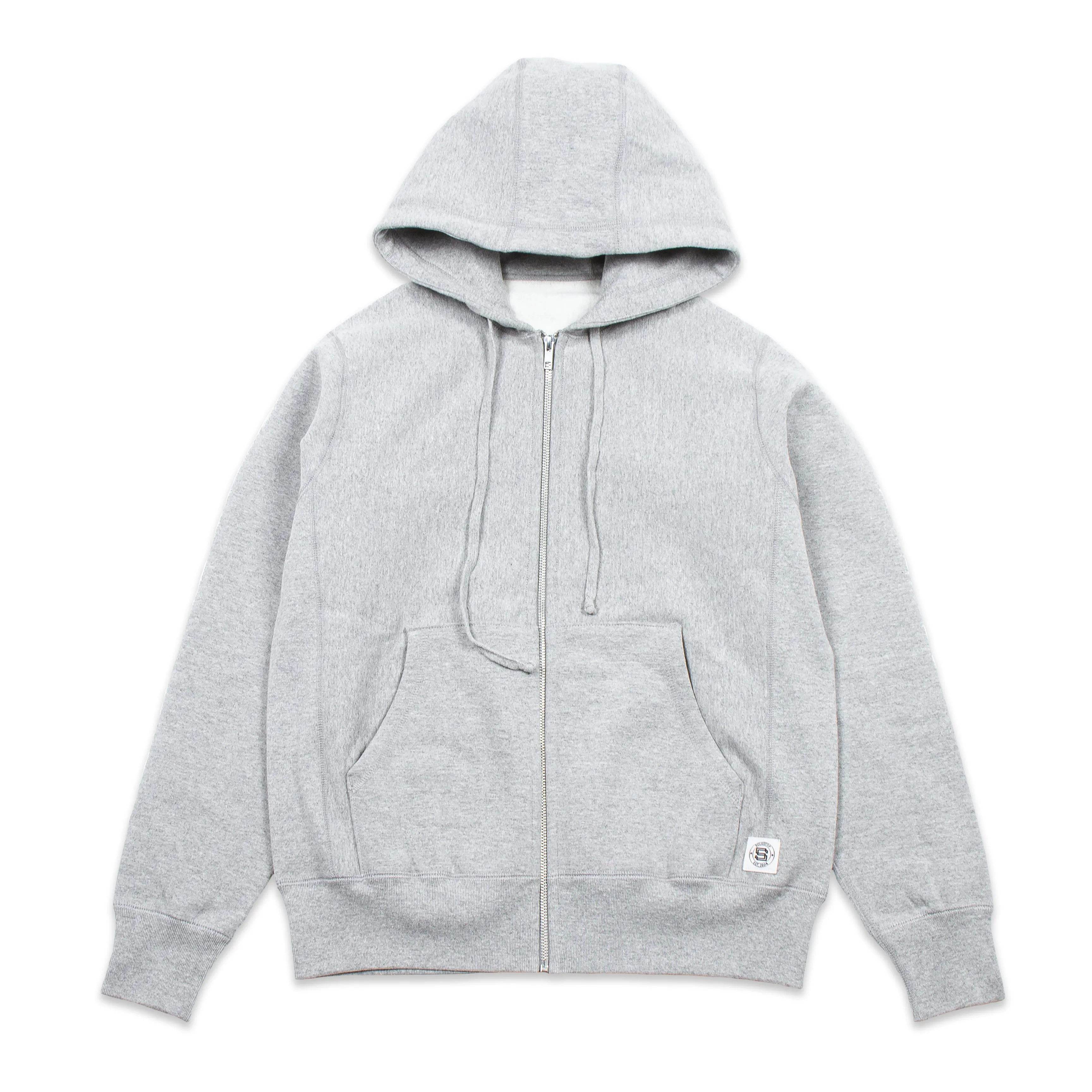 Solestop Men Zip Hooded Sweatshirt Grey Reflective