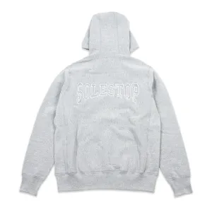 Solestop Men Zip Hooded Sweatshirt Grey Reflective