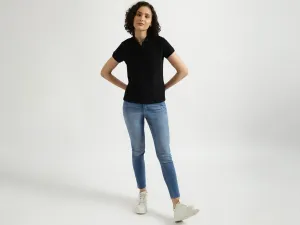 Solid Black Polo T-Shirt