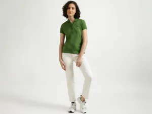 Solid Green Polo T-Shirt