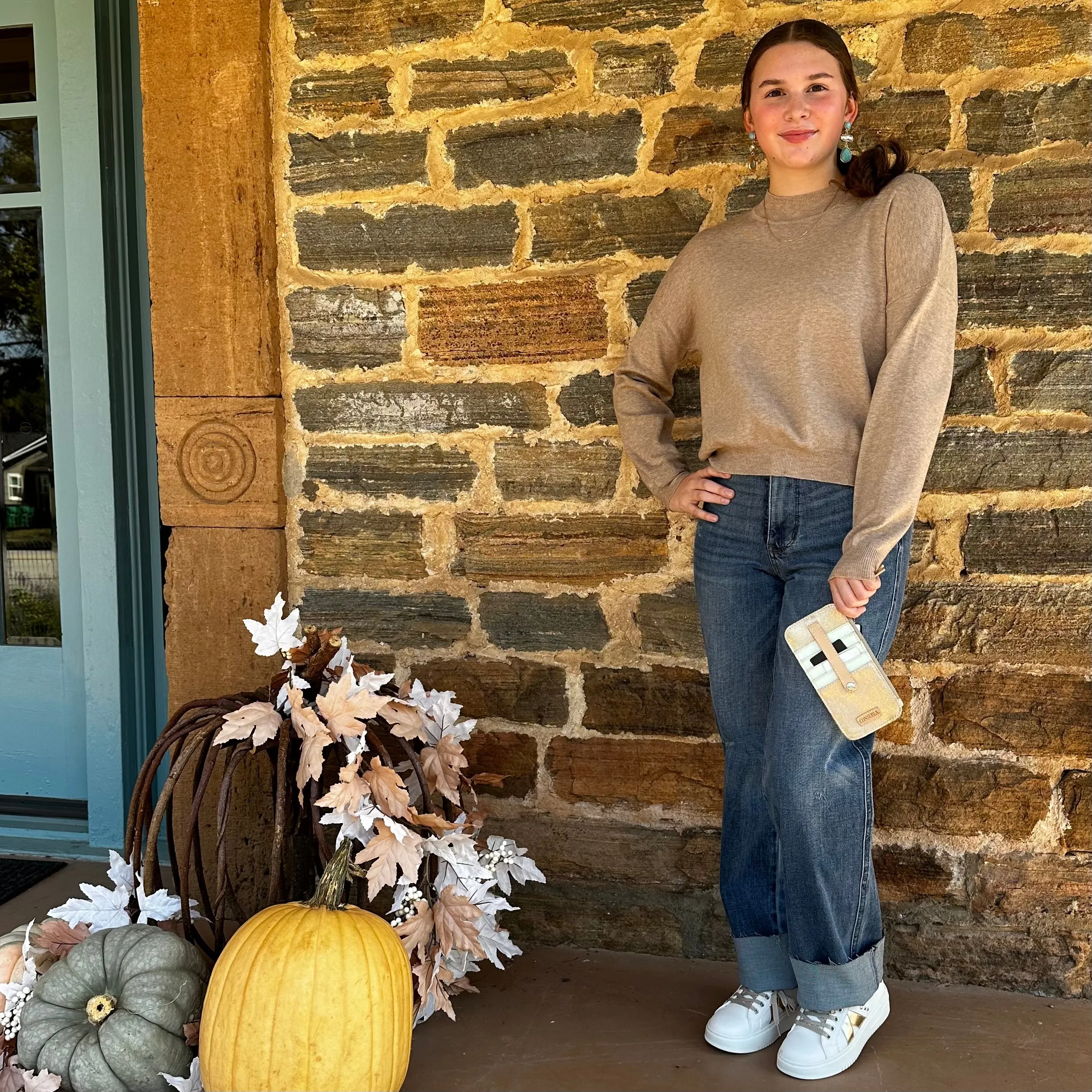 Solid Long Sleeve Sweater | Oatmeal