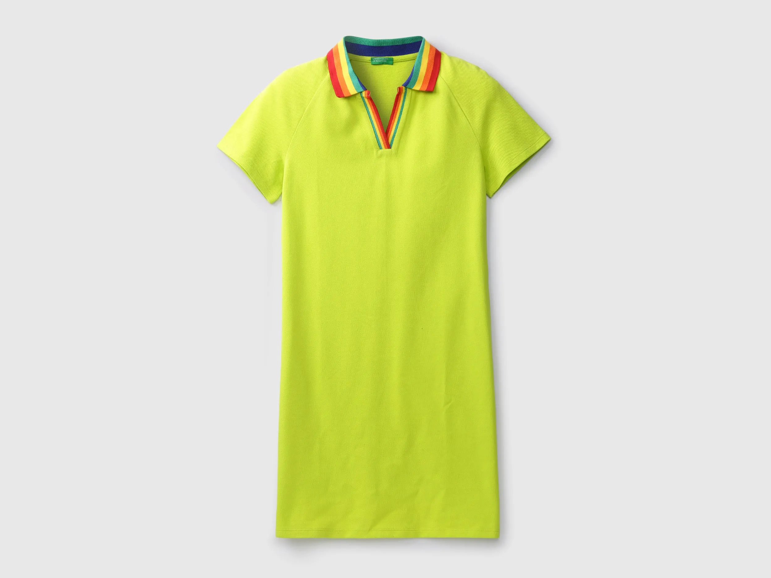 Solid Polo Neck Dress