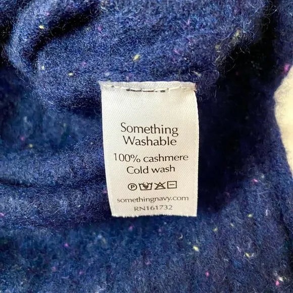 Something Navy Blue Cashmere Sweater Size XS