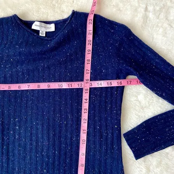 Something Navy Blue Cashmere Sweater Size XS