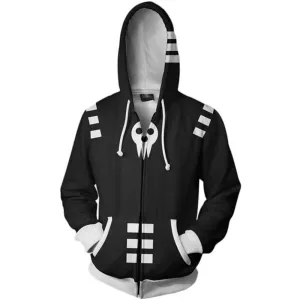 Soul Eater Merchandies Hoodie 3D Zip Up Sweatshirt Unisex
