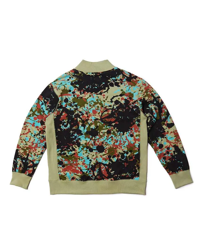 Speckle Peace Camo Bomber Zip-up