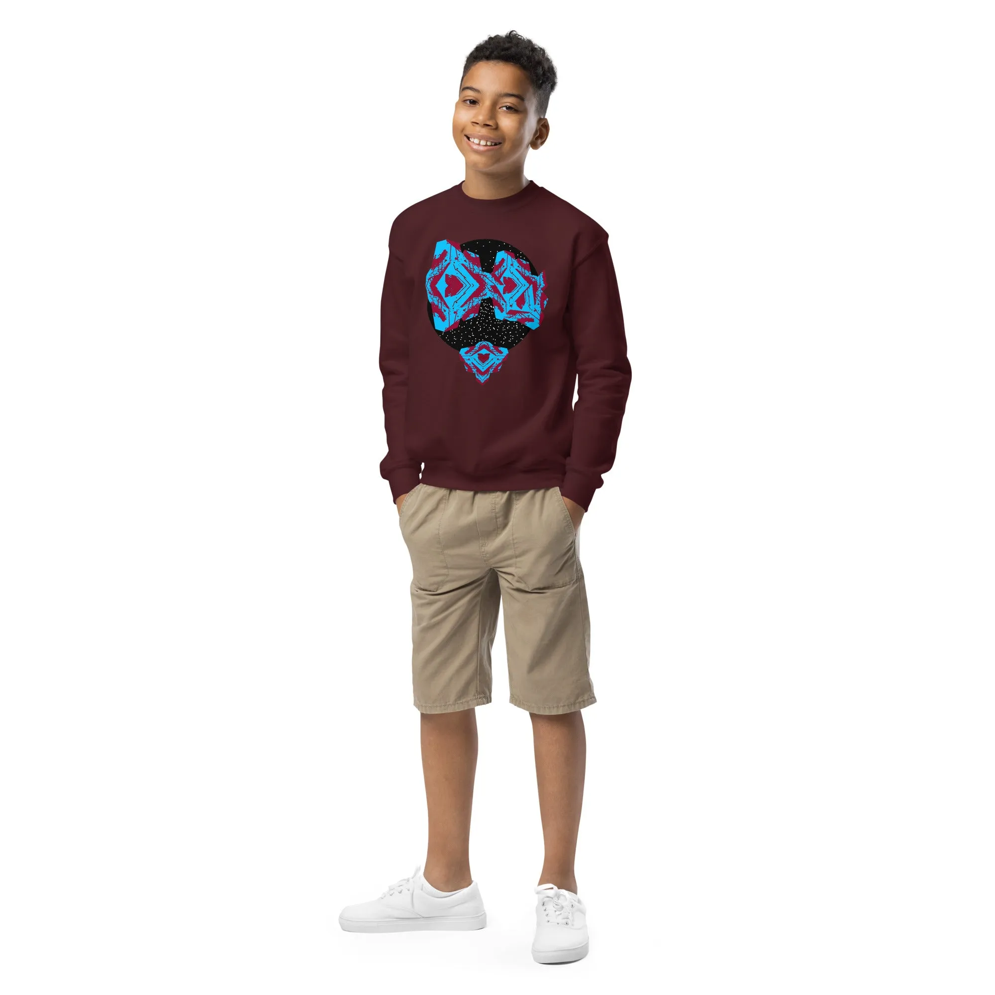 Stargazer Youth Maroon crewneck sweatshirt