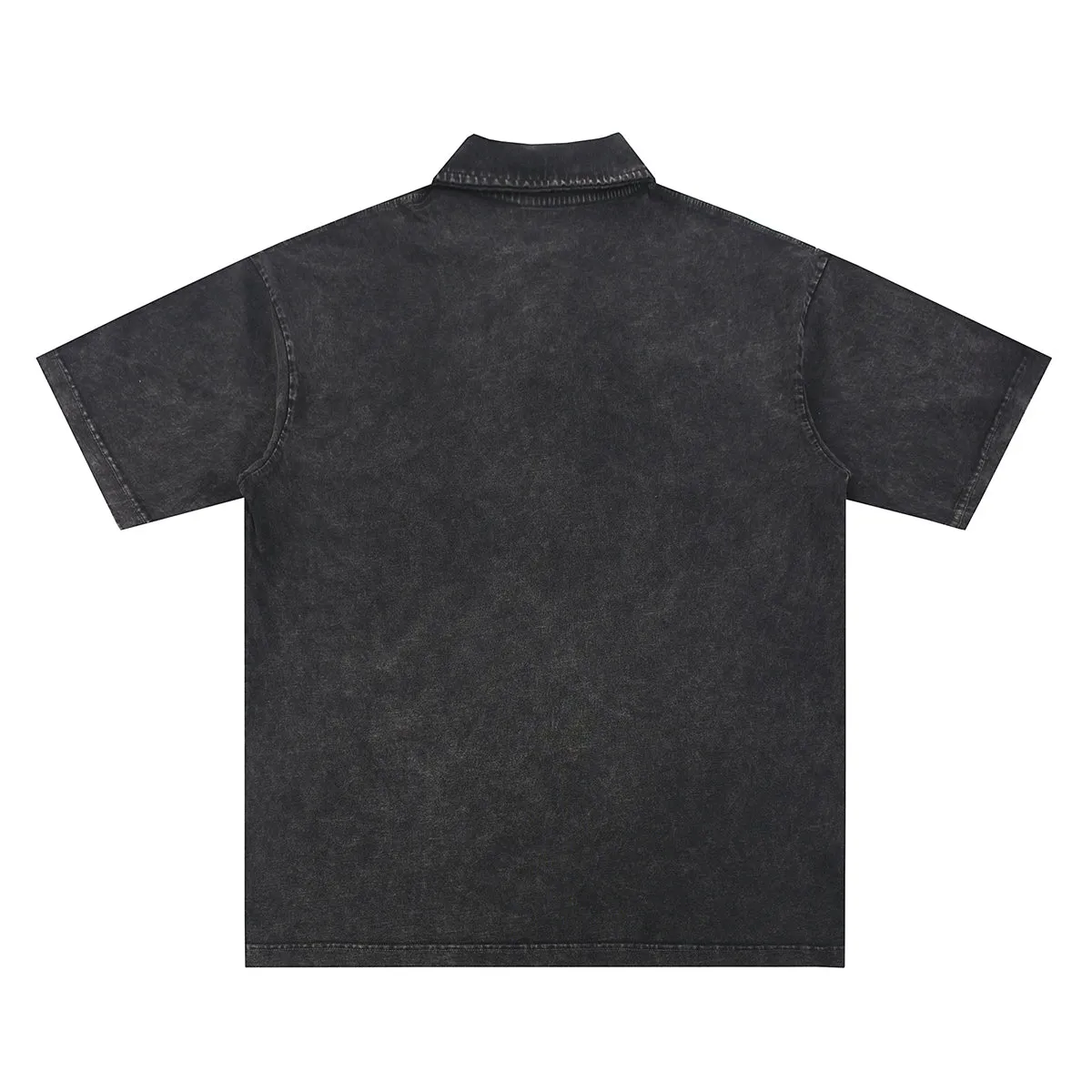 Stone-Washed Cotton Polo Shirt 310gsm