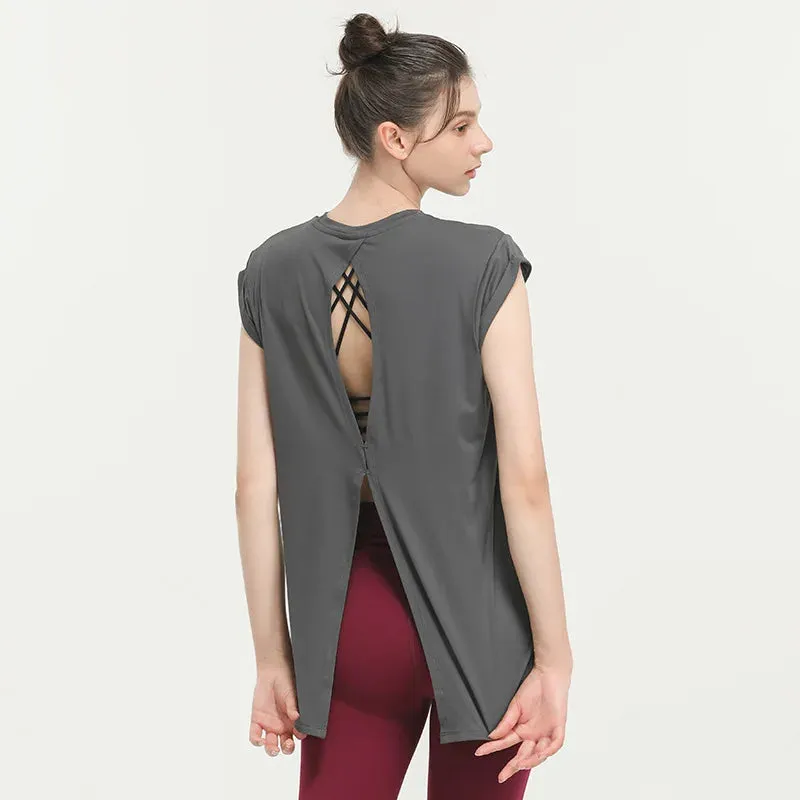 Stown Temperament Quick Drying Sportswear T-shirt - Fashion Yoga Vest for Women, Sexy Back Top, Fitness Suit Female