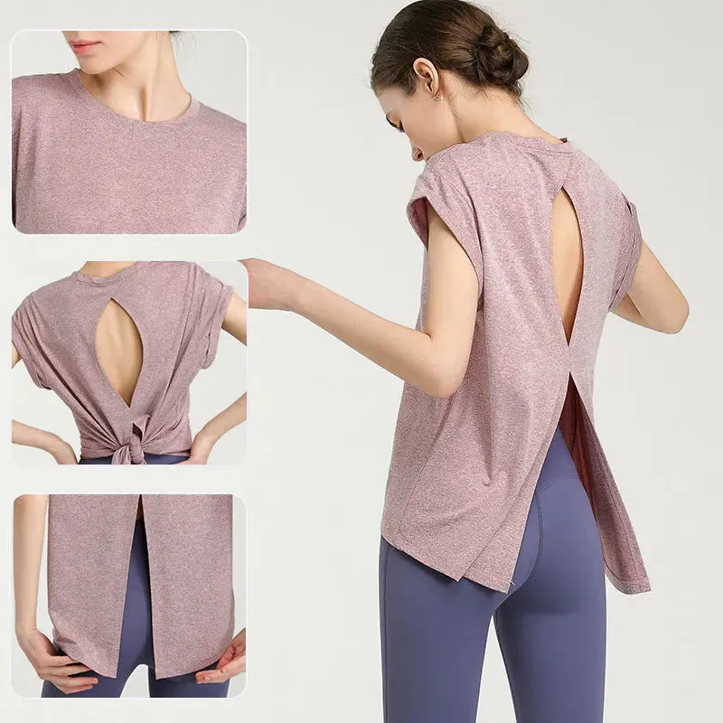 Stown Temperament Quick Drying Sportswear T-shirt - Fashion Yoga Vest for Women, Sexy Back Top, Fitness Suit Female