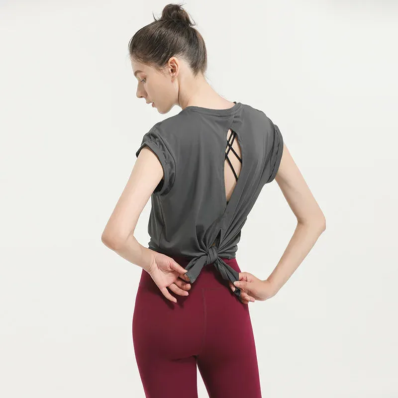 Stown Temperament Quick Drying Sportswear T-shirt - Fashion Yoga Vest for Women, Sexy Back Top, Fitness Suit Female