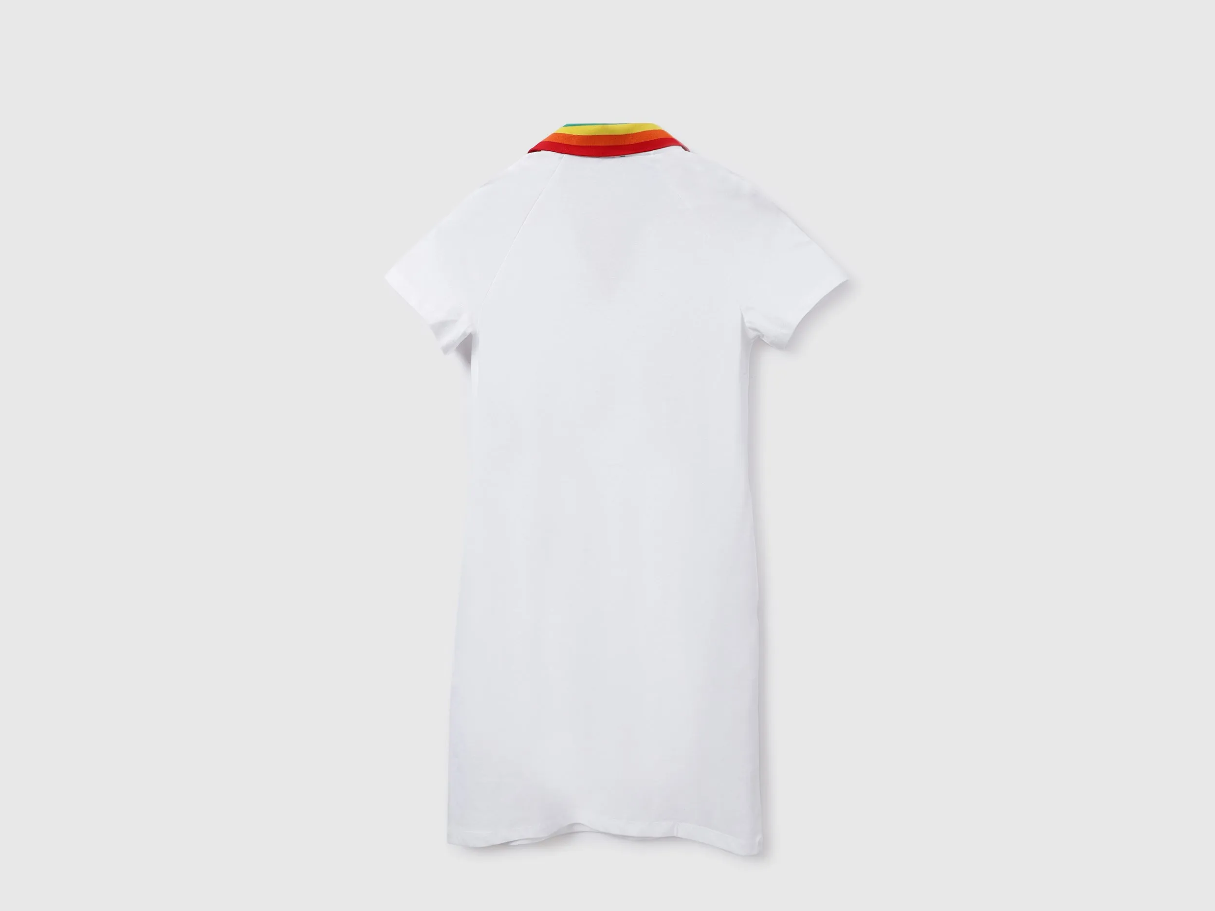 Straight Hemline Solid Polo Dress