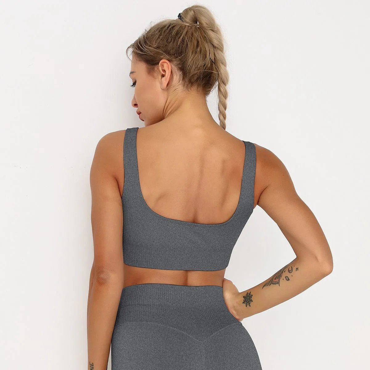 Stripe Seamless Sports Bra