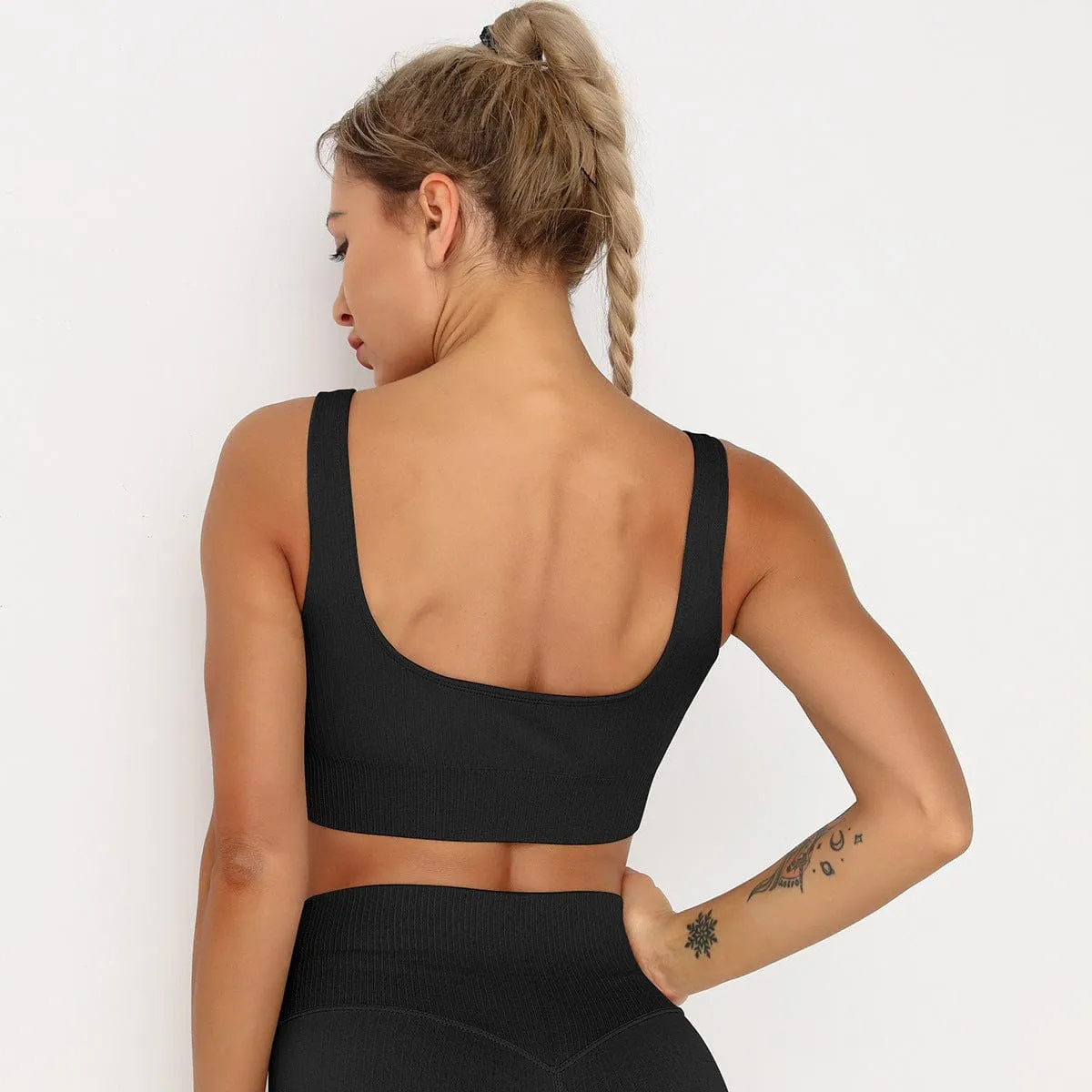 Stripe Seamless Sports Bra