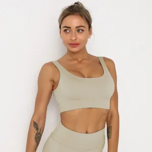 Stripe Seamless Sports Bra