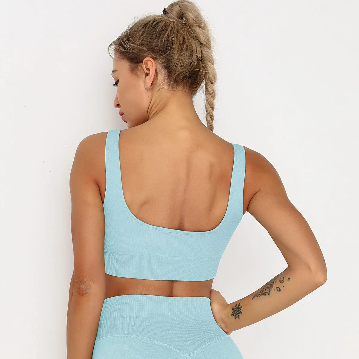 Stripe Seamless Sports Bra