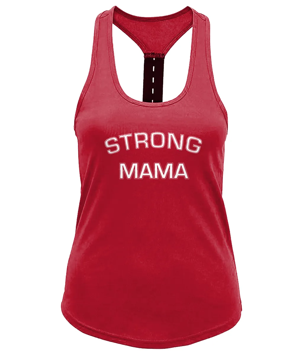 Strong Mama Ladies Performance Strap Back Gym Vest