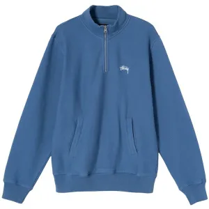 Stussy Stock Logo Mock Sweatshirt Blue