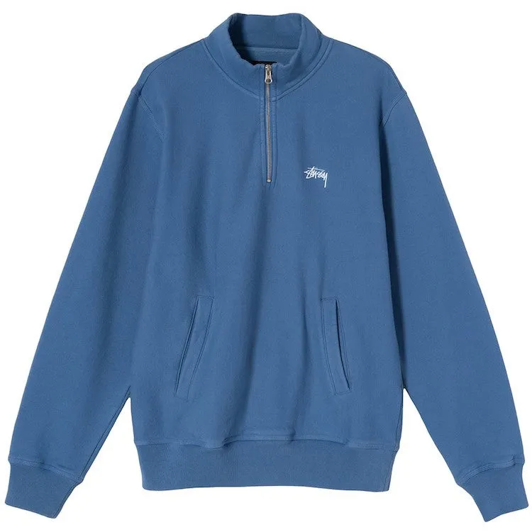 Stussy Stock Logo Mock Sweatshirt Blue