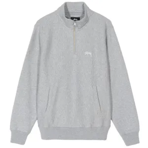 Stussy Stock Logo Mock Sweatshirt Grey Heather