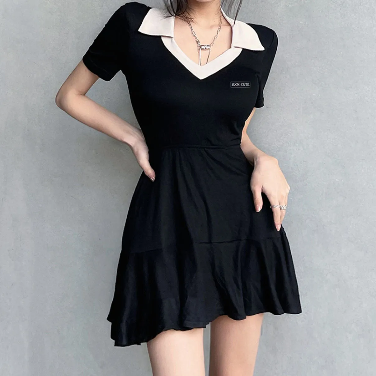 Such Cute Slim Polo Dress SD01785