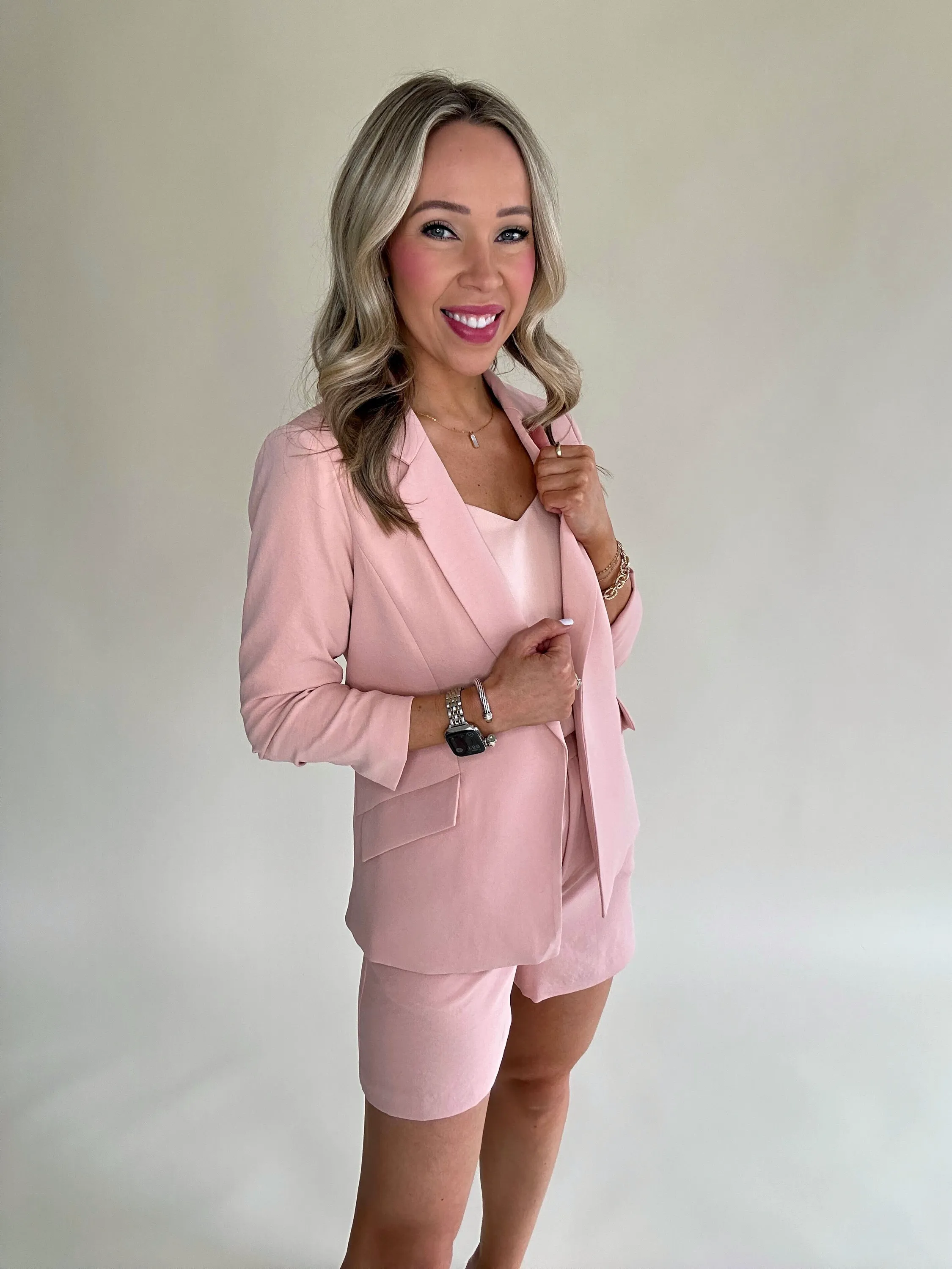 Suit and Score Blazer - Rose Cloud
